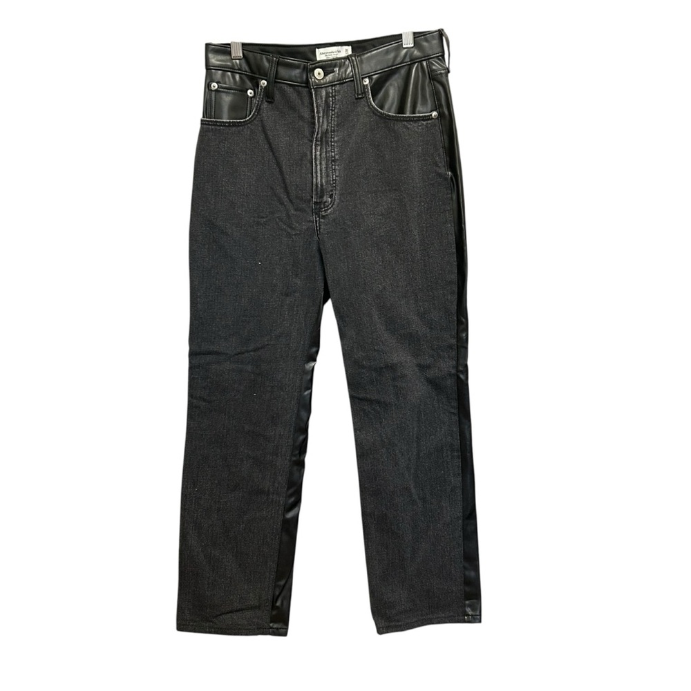 Abercrombie & Fitch Ankle Straight Ultra High Rise Jeans - Black - Size 30